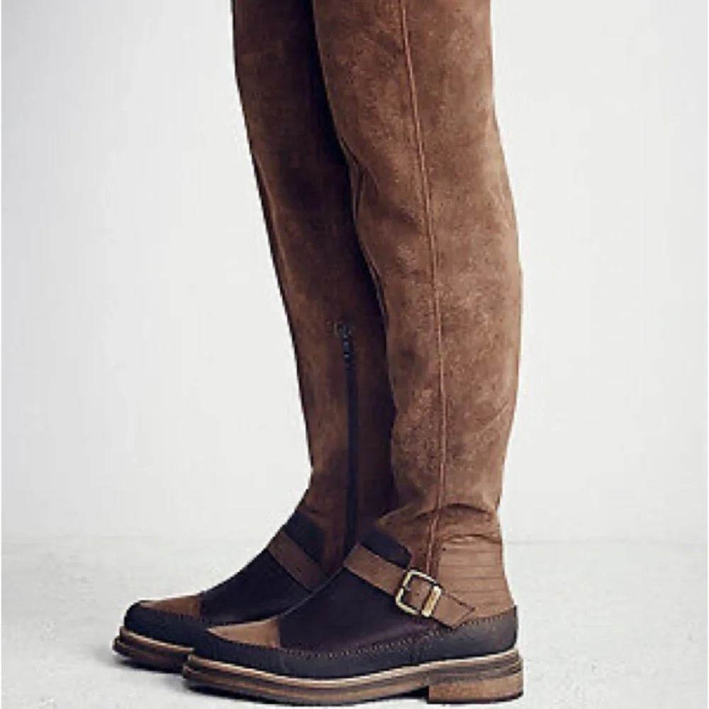 NWOT FREE PEOPLE: Banter Over The Knee Boot Brown 40 Euro / 9.5 US - Picture 2 of 6